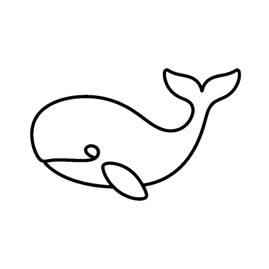 Single Line Whale Logo