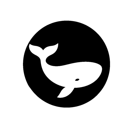 Whale Circle Badge Logo