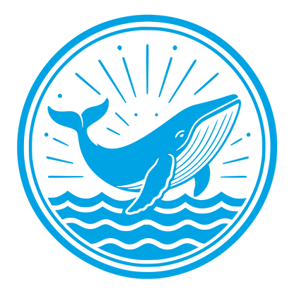 Breaching Whale Circle Logo #00a3e4