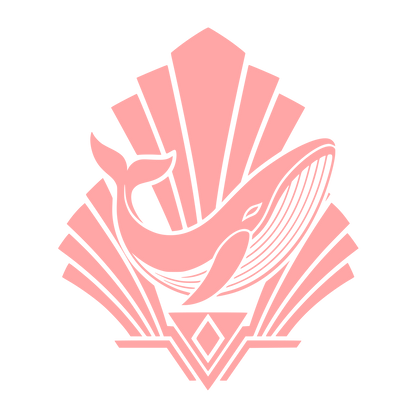 Art Deco Whale Logo #ffa6a6