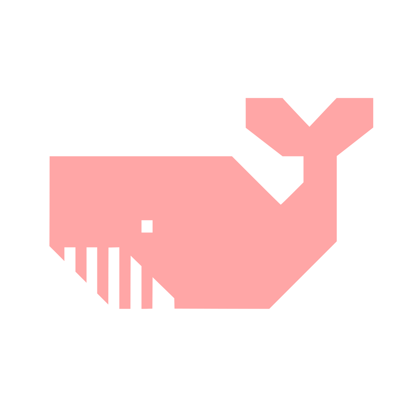 Pixel Whale Logo #ffa6a6