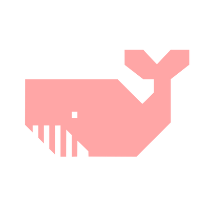 Pixel Whale Logo #ffa6a6