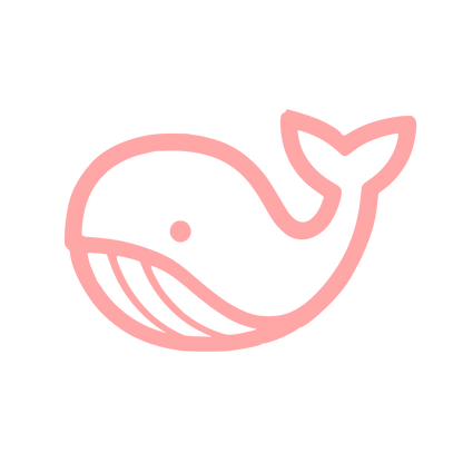 Whale Outline Logo #ffa6a6