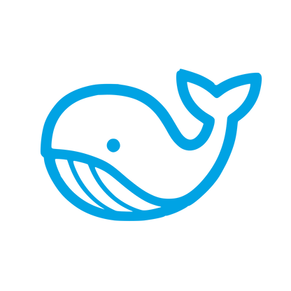 Whale Outline Logo #00a3e4