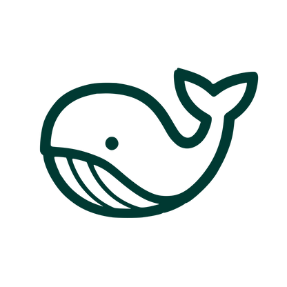 Whale Outline Logo #003932