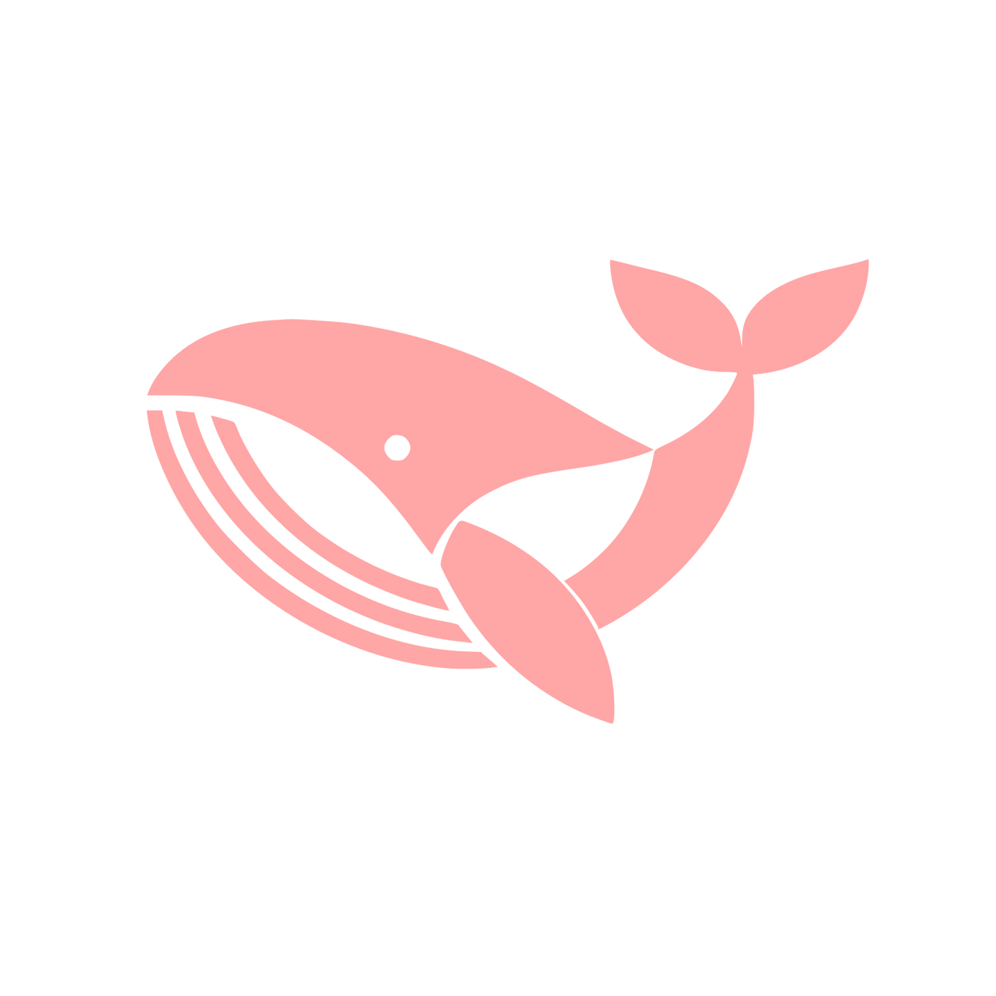 Humpback Whale Logo #ffa6a6