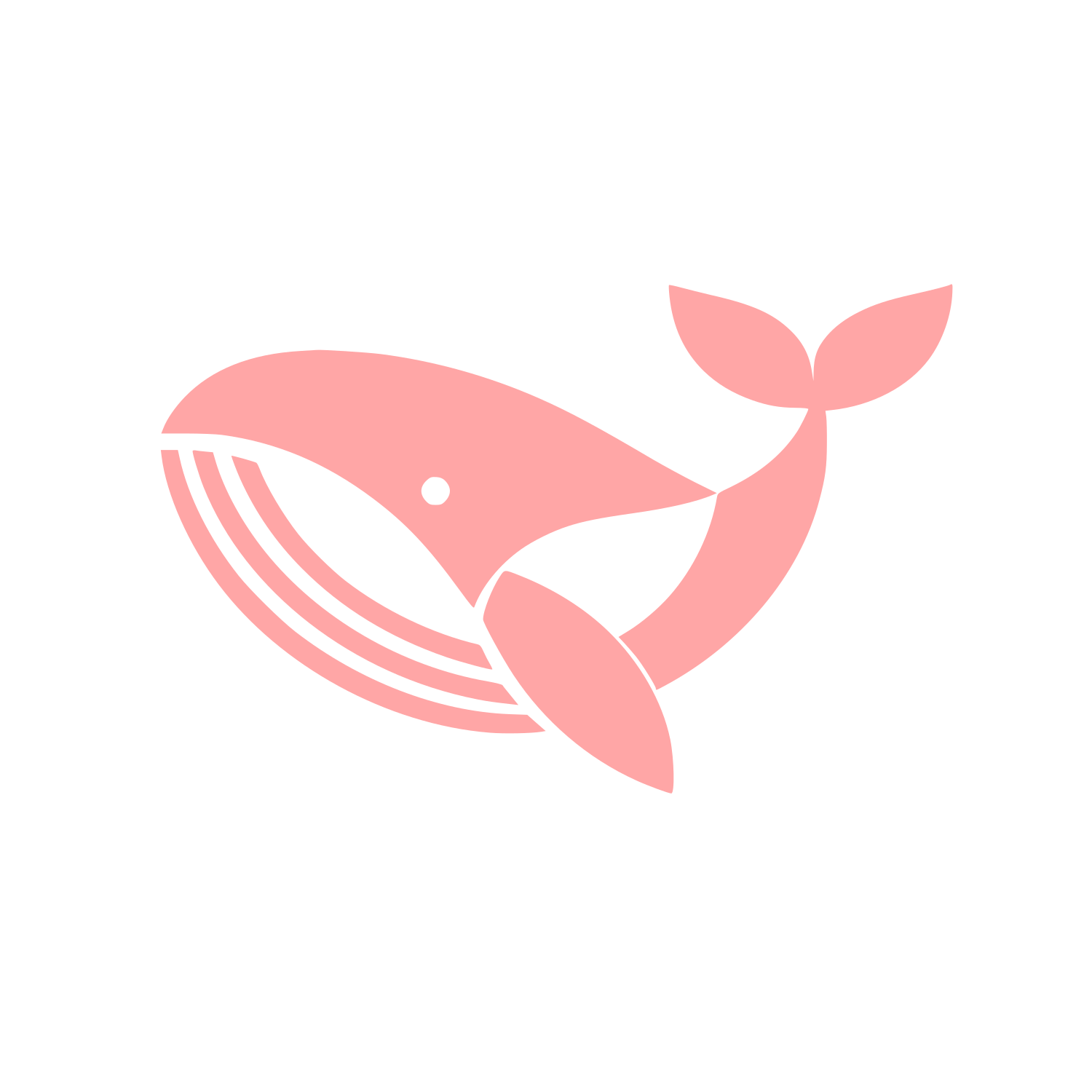 Humpback Whale Logo #ffa6a6