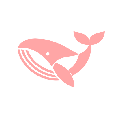 Humpback Whale Logo #ffa6a6