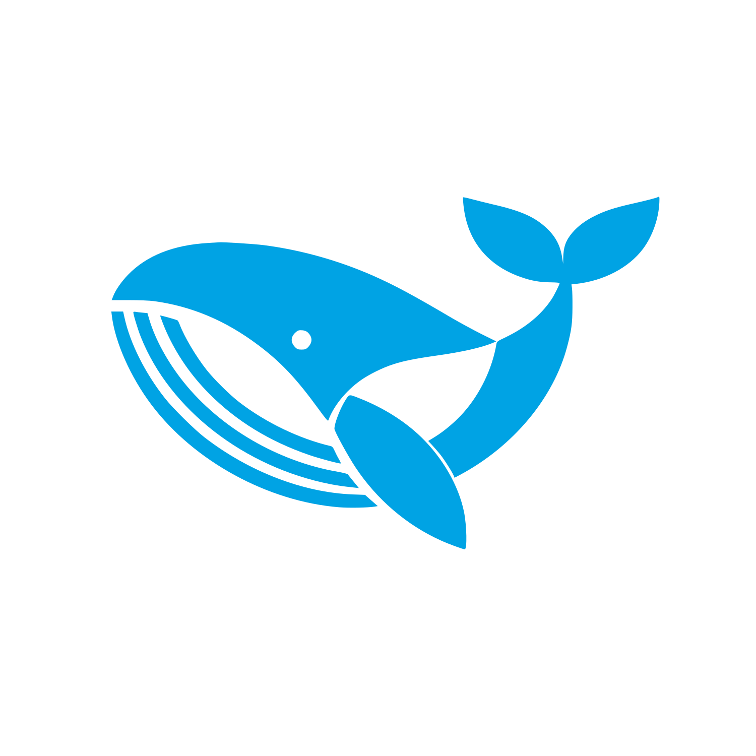 Humpback Whale Logo #00a3e4