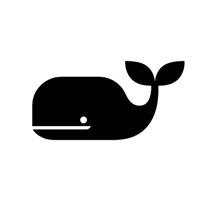 Minimalist Whale Silhouette Logo
