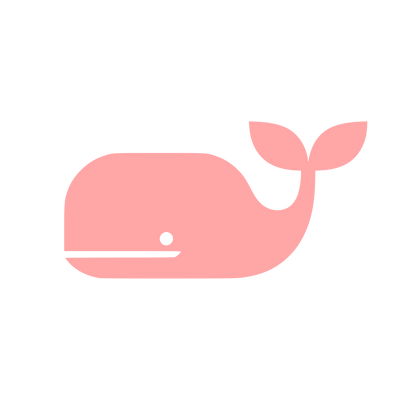 Minimalist Whale Silhouette Logo #ffa6a6