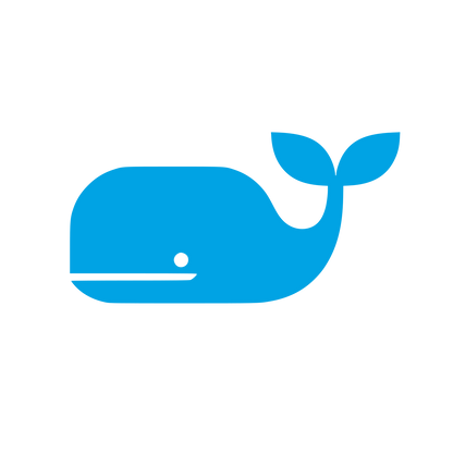 Minimalist Whale Silhouette Logo #00a3e4