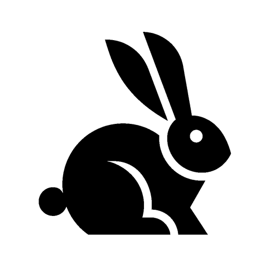 Sitting Rabbit Silhouette Logo