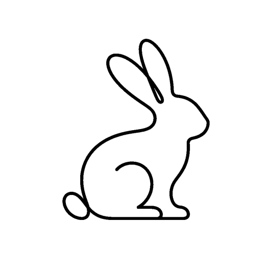 Sitting Rabbit Outline Logo