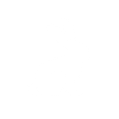 Sitting Rabbit Outline Logo #ffffff