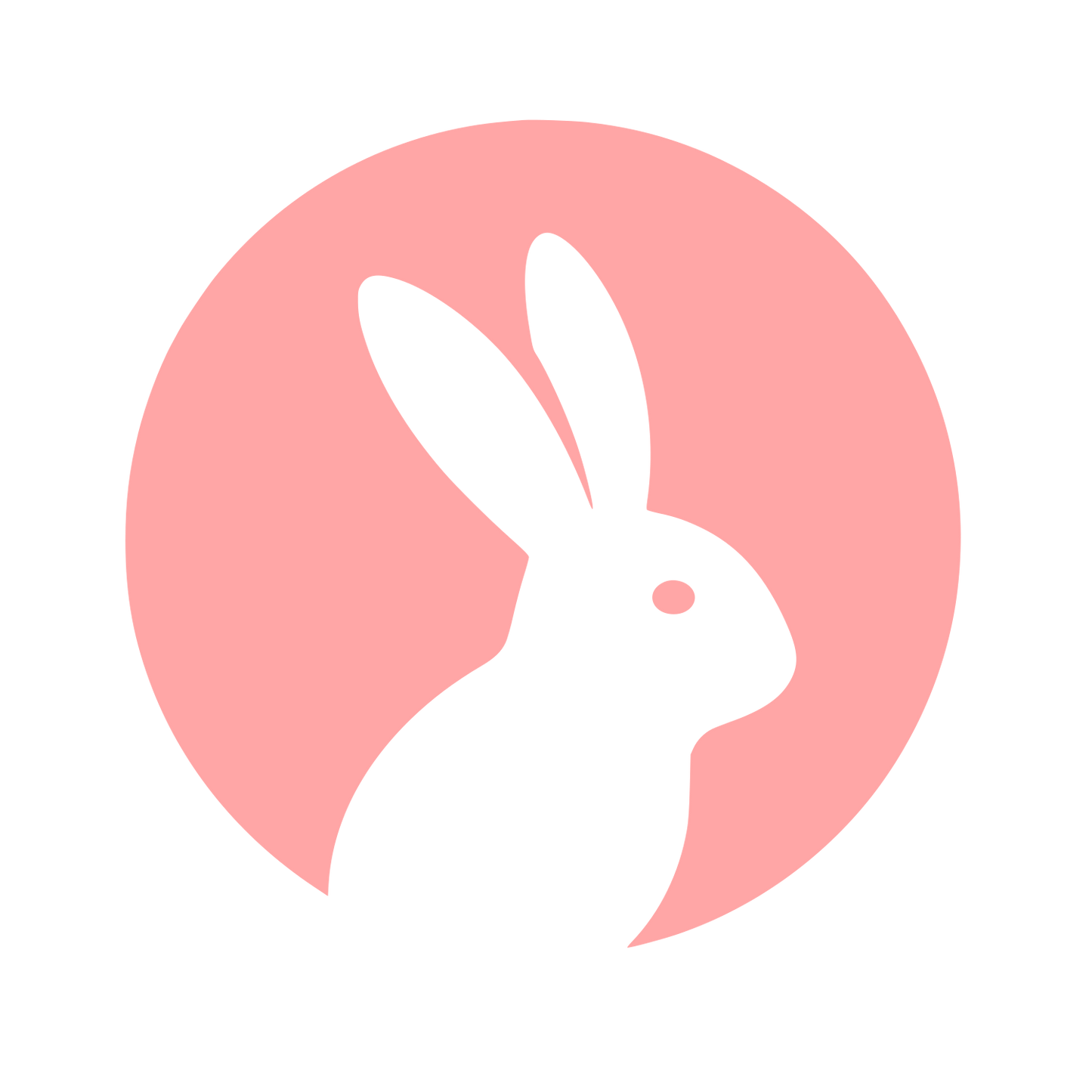Rabbit Circle Logo #ffa6a6