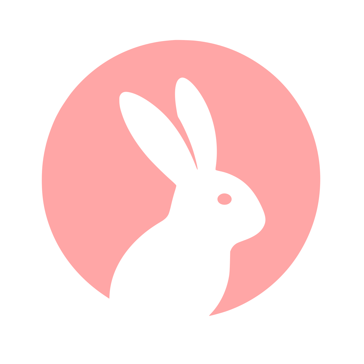 Rabbit Circle Logo #ffa6a6