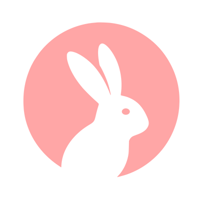 Rabbit Circle Logo #ffa6a6