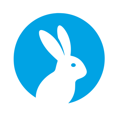 Rabbit Circle Logo #00a3e4