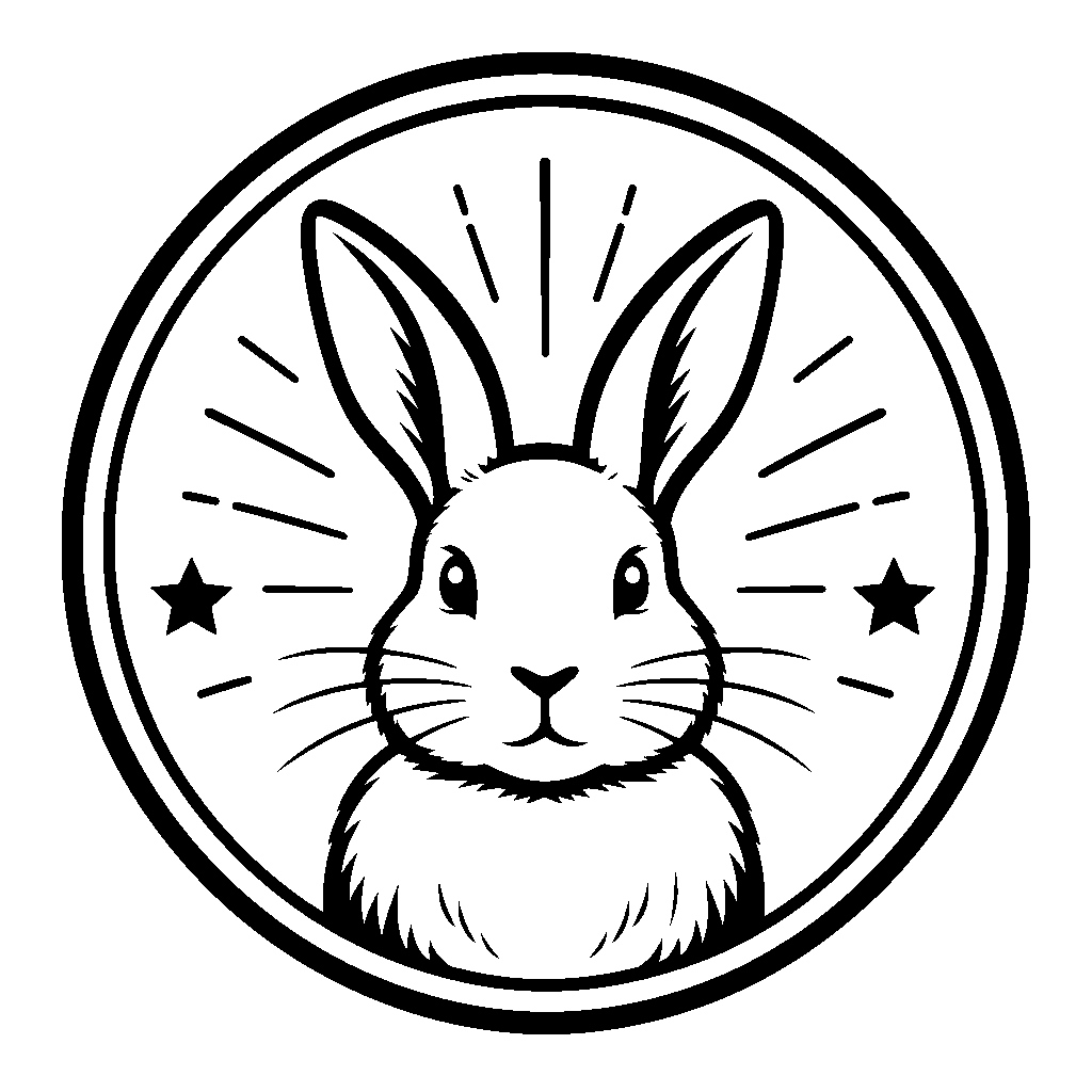 Rabbit Circle Badge Logo