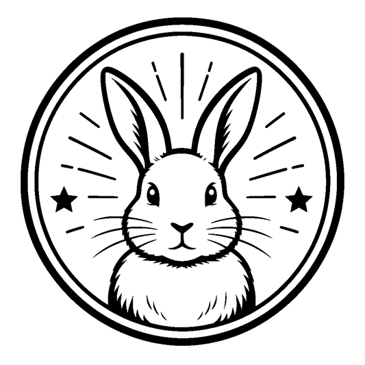 Rabbit Circle Badge Logo