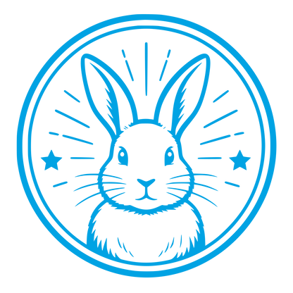 Rabbit Circle Badge Logo #00a3e4