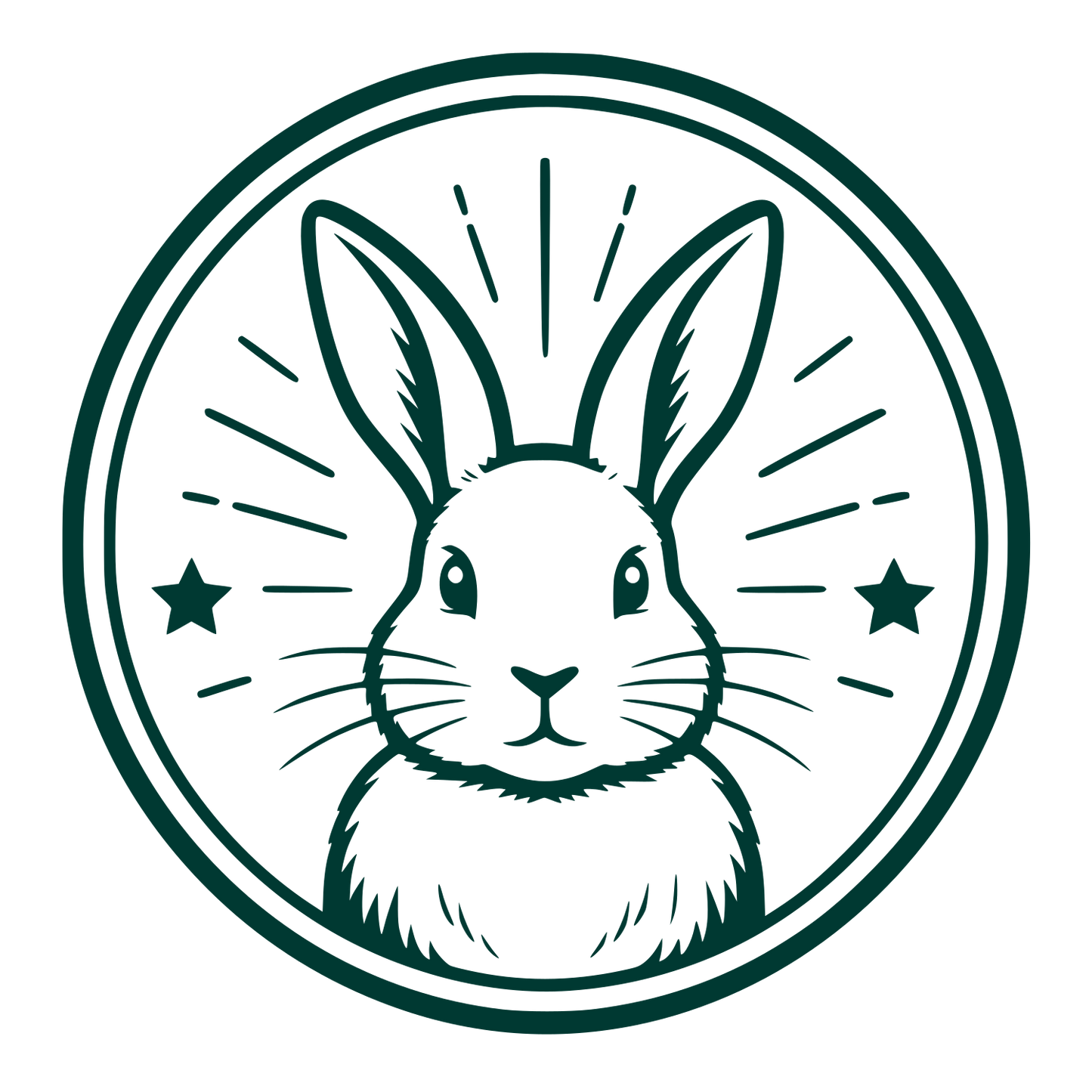 Rabbit Circle Badge Logo #003932