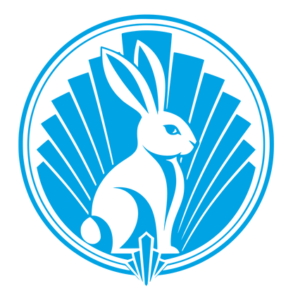 Art Deco Rabbit Circle Logo #00a3e4