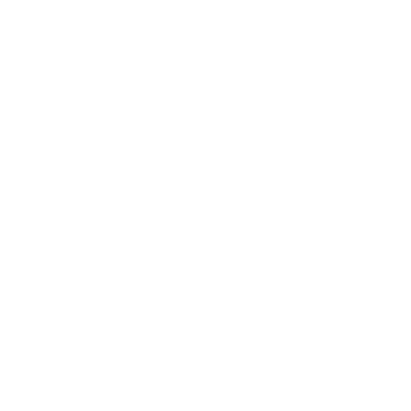 Art Deco Rabbit Circle Logo #ffffff