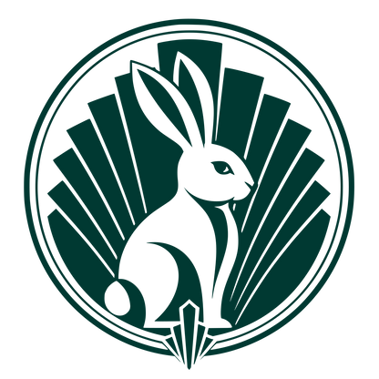 Art Deco Rabbit Circle Logo #003932