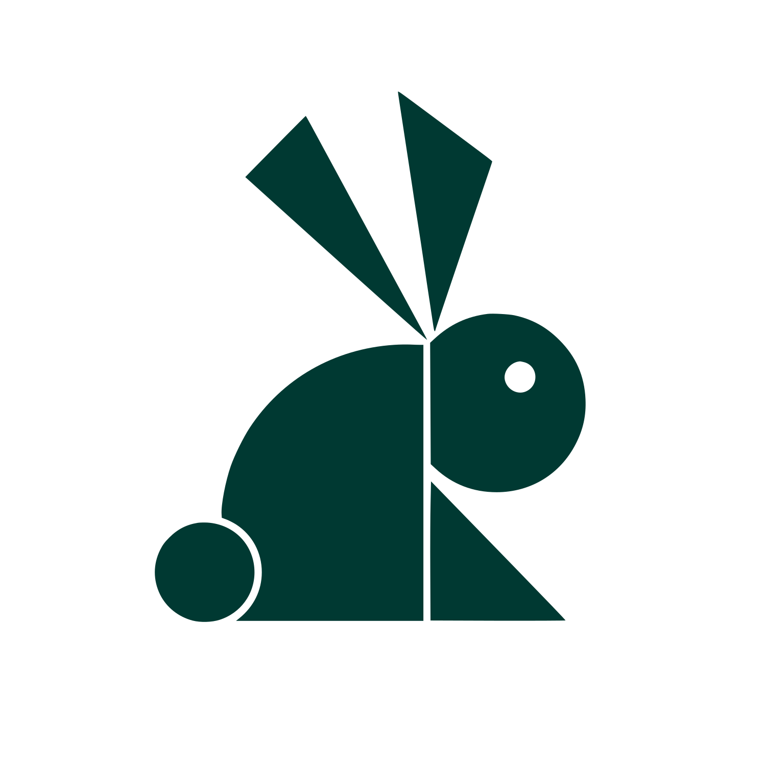 Geometric Rabbit Logo #003932