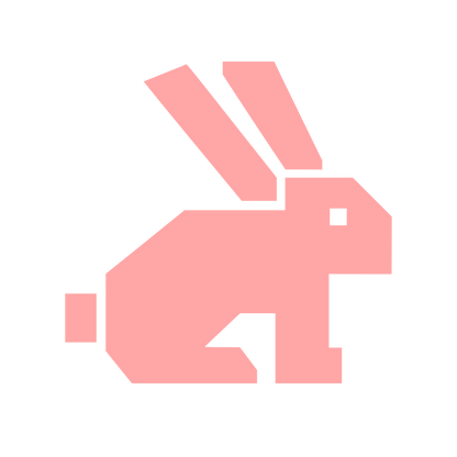 Pixel Rabbit Logo #ffa6a6