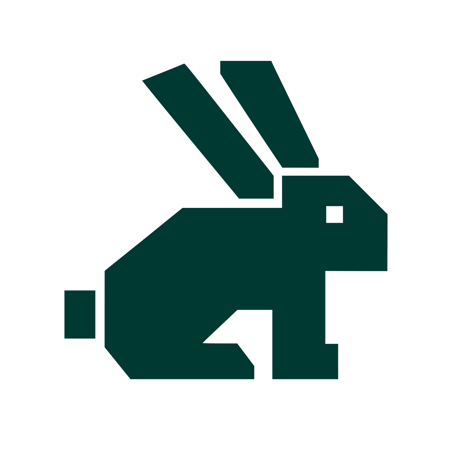 Pixel Rabbit Logo #003932