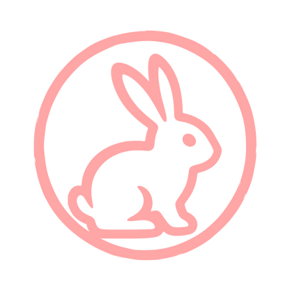 Rabbit Circle Badge Logo #ffa6a6