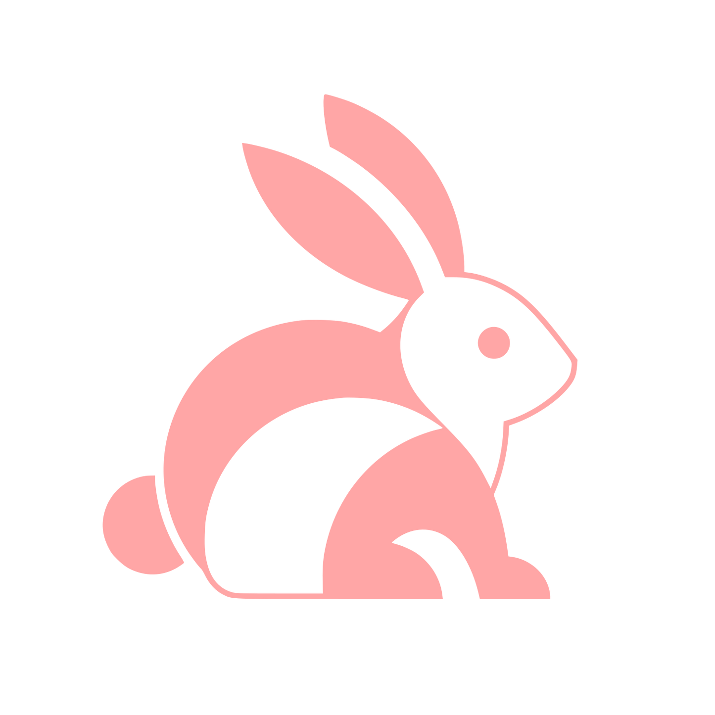 Sitting Rabbit Logo #ffa6a6