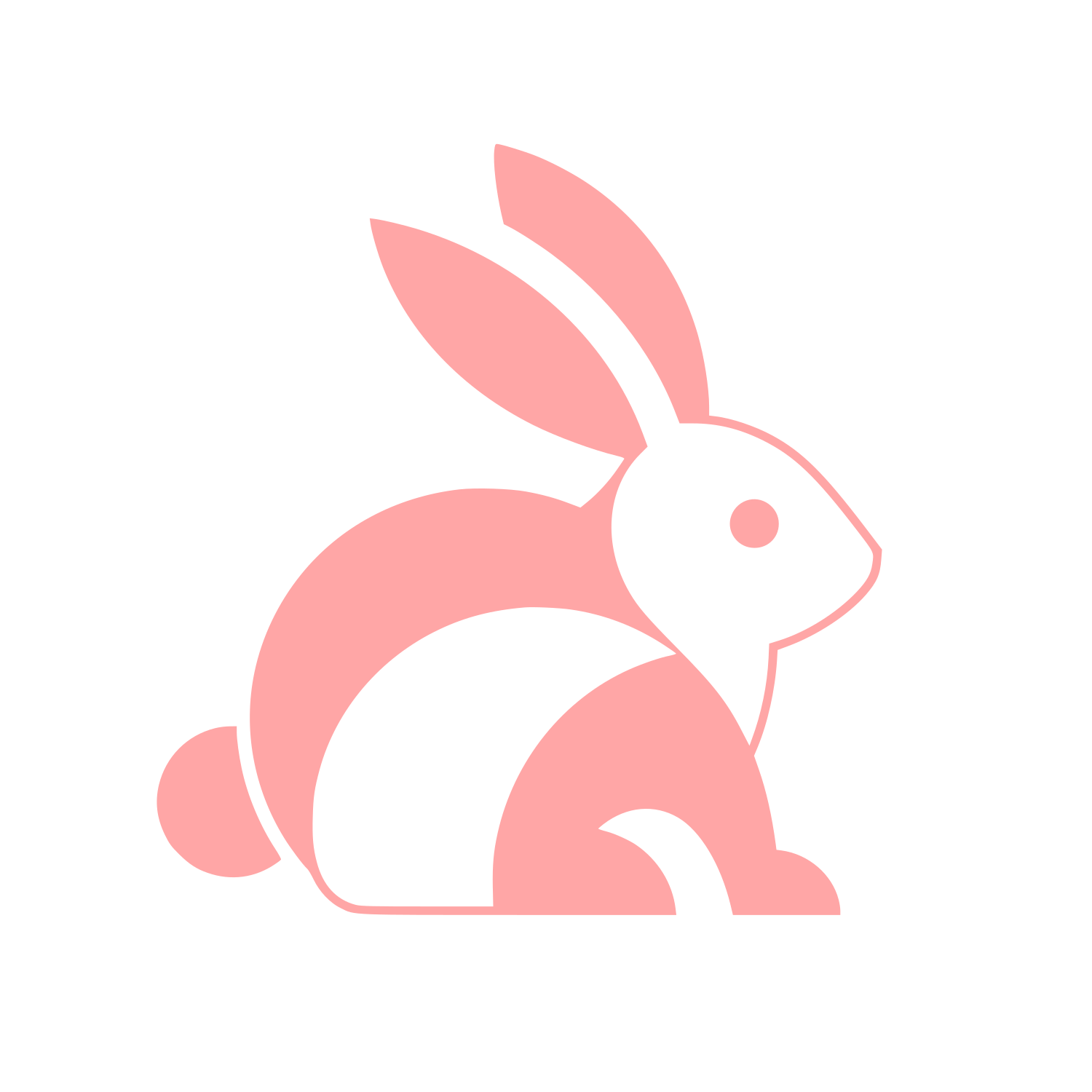 Sitting Rabbit Logo #ffa6a6