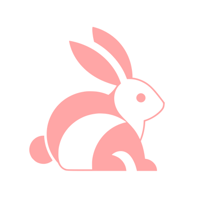 Sitting Rabbit Logo #ffa6a6