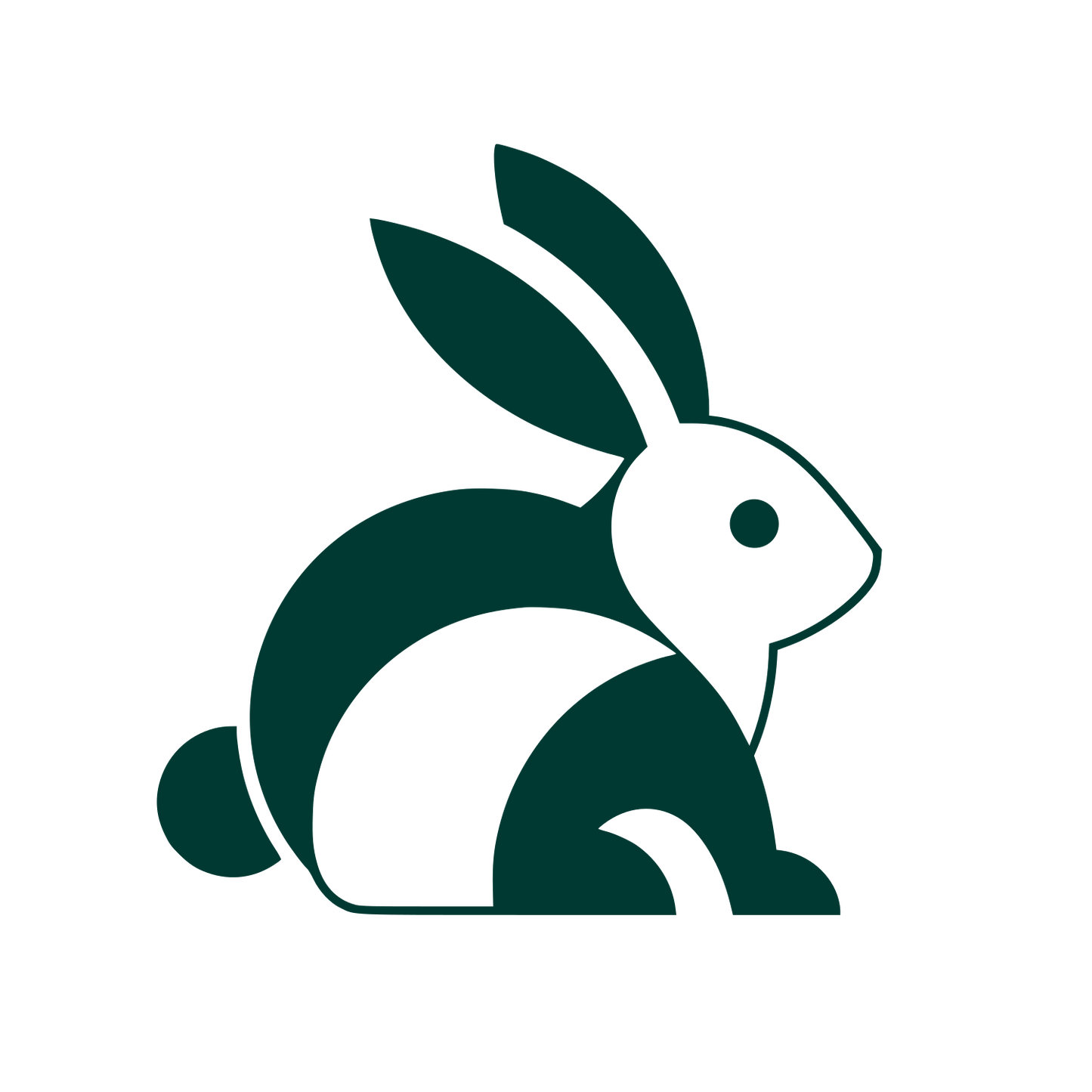 Sitting Rabbit Logo #003932