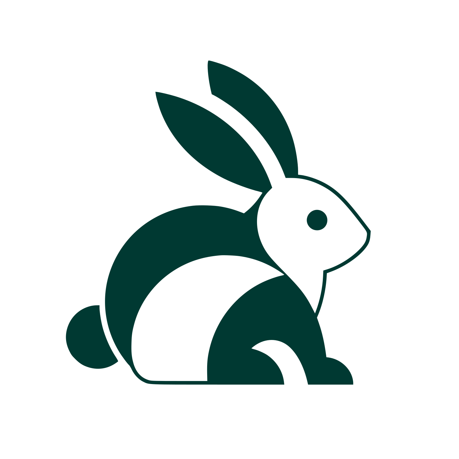 Sitting Rabbit Logo #003932