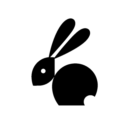 Minimalist Rabbit Silhouette Logo