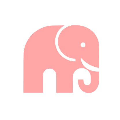 Minimalist Elephant Silhouette Logo #ffa6a6