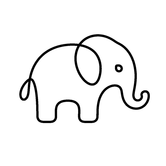 Outline Elephant Logo