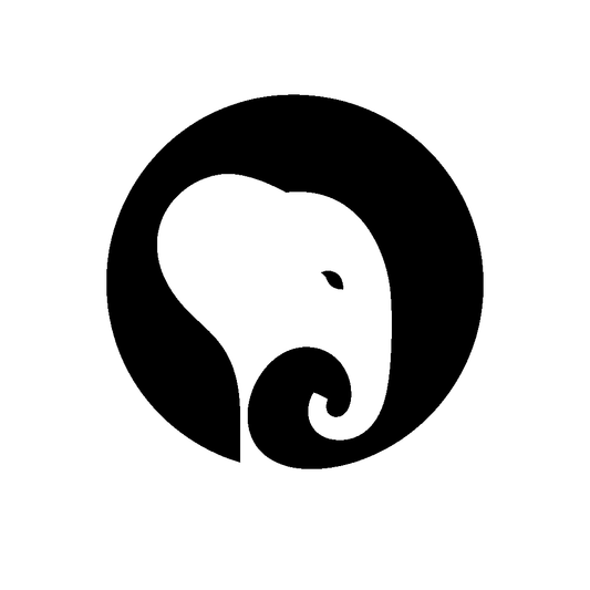 Elephant Head Circle Logo