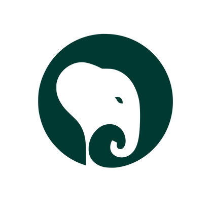 Elephant Head Circle Logo #003932