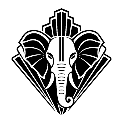 Art Deco Elephant Head Logo