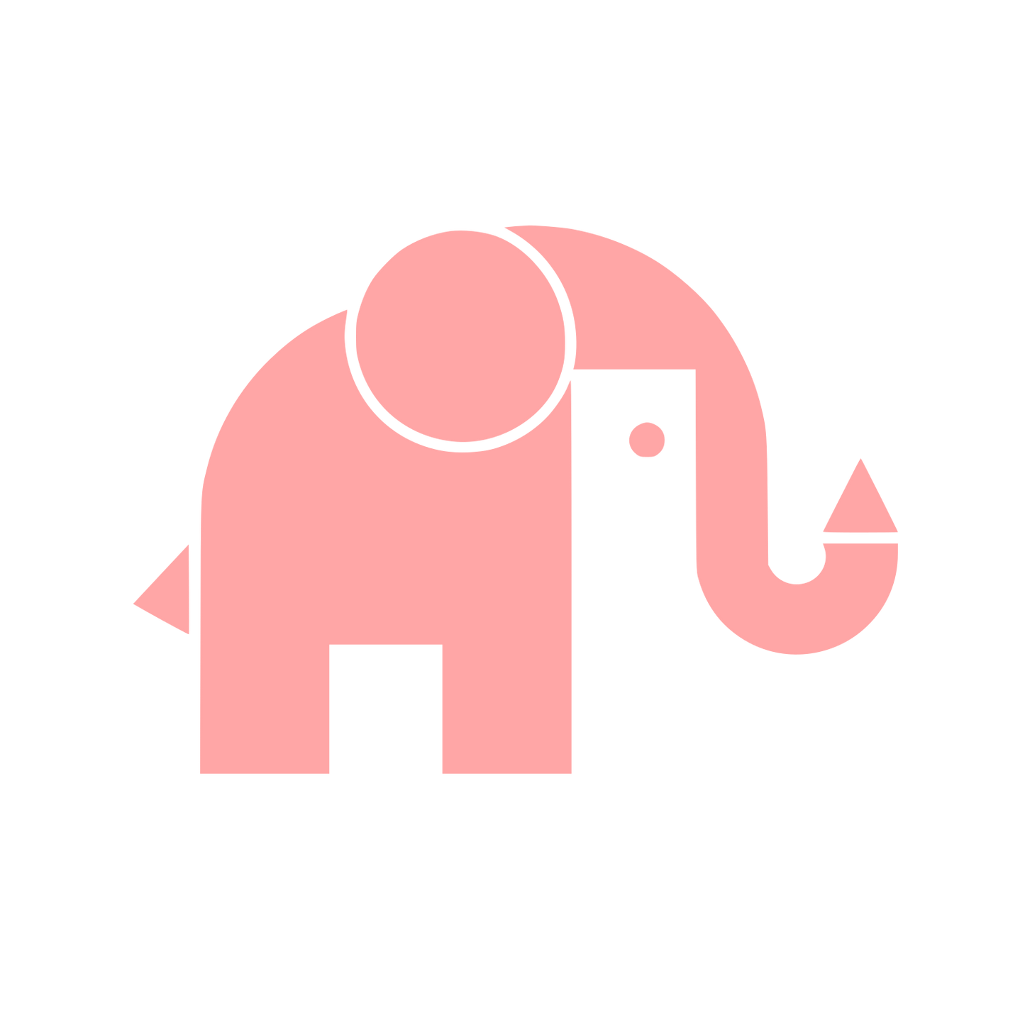Geometric Elephant Logo #ffa6a6