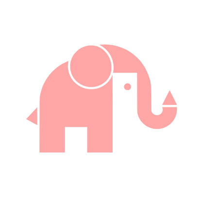 Geometric Elephant Logo #ffa6a6