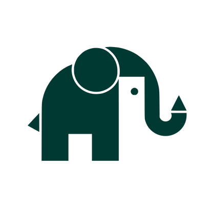Geometric Elephant Logo #003932