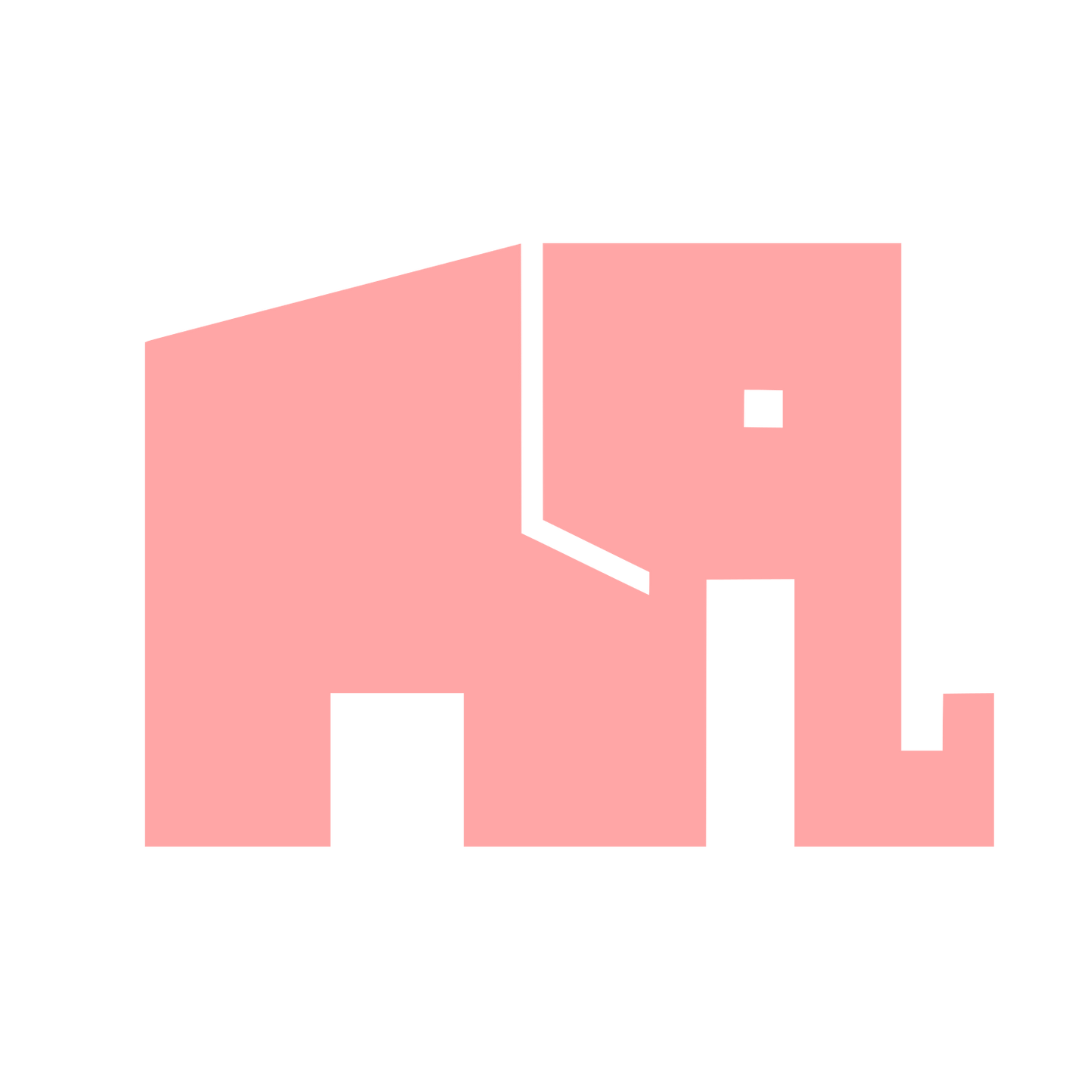 Pixel Elephant Logo #ffa6a6