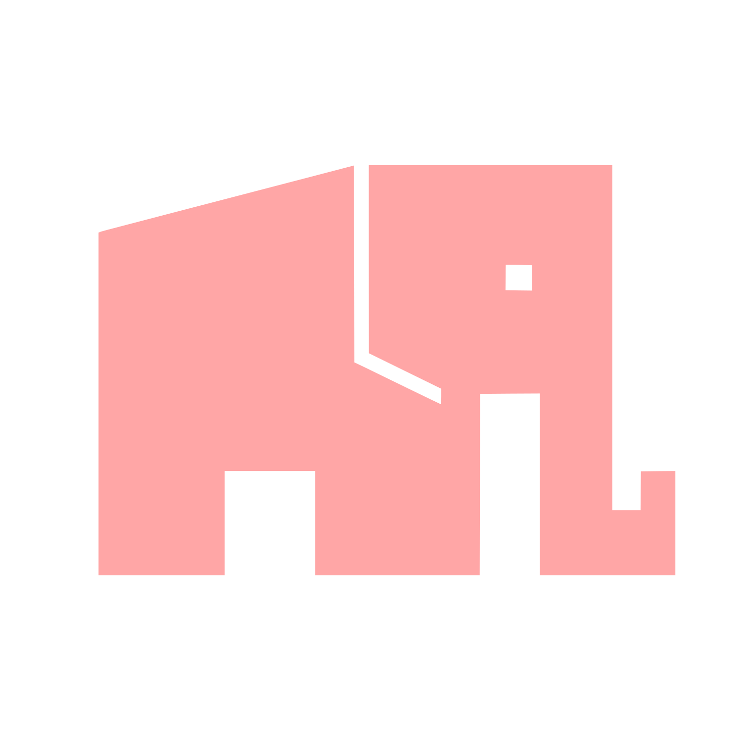 Pixel Elephant Logo #ffa6a6
